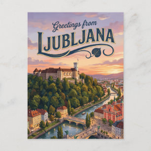 Postal Castillo de Ljubljana Eslovenia