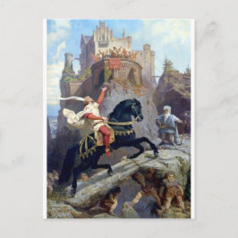 Postal Castillo de los gnomos de caballo negro de Prince 