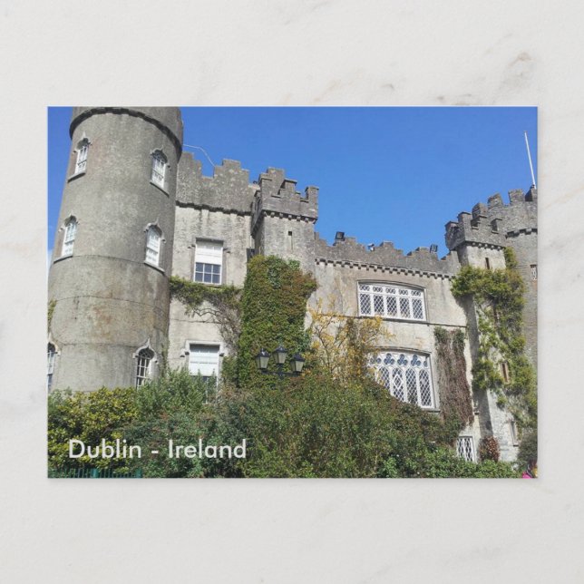 Postal Castillo de Malahide, Dublín, Irlanda (Anverso)
