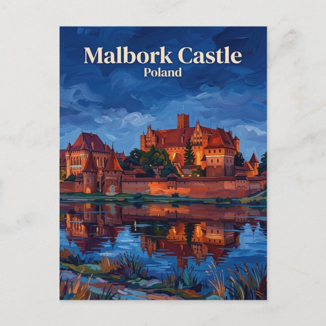 Postal Castillo de Malbork Polonia (Anverso)