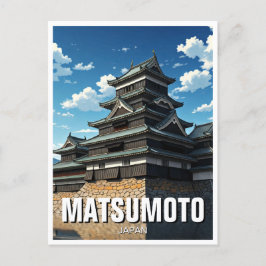 Postal Castillo de Matsumoto Japón
