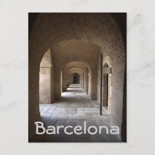 Postal Castillo de Montjuic, Barcelona