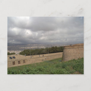 Postal Castillo de Montjuic, Barcelona