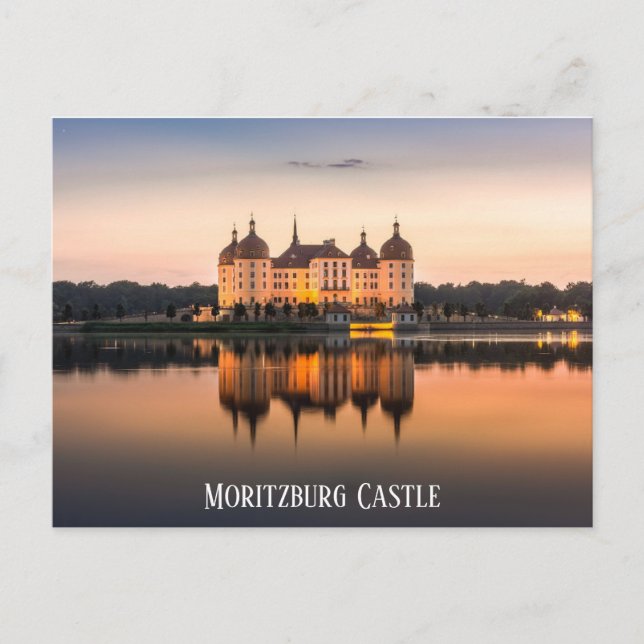 Postal Castillo de Moritzburg Alemania Sunset Travel Phot (Anverso)