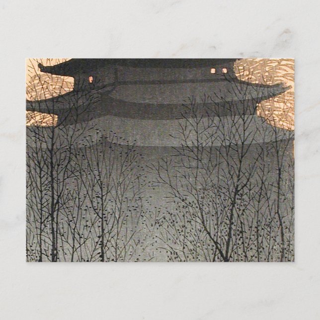 Postal Castillo de Nagoya por Hiroaki Takahashi (Anverso)