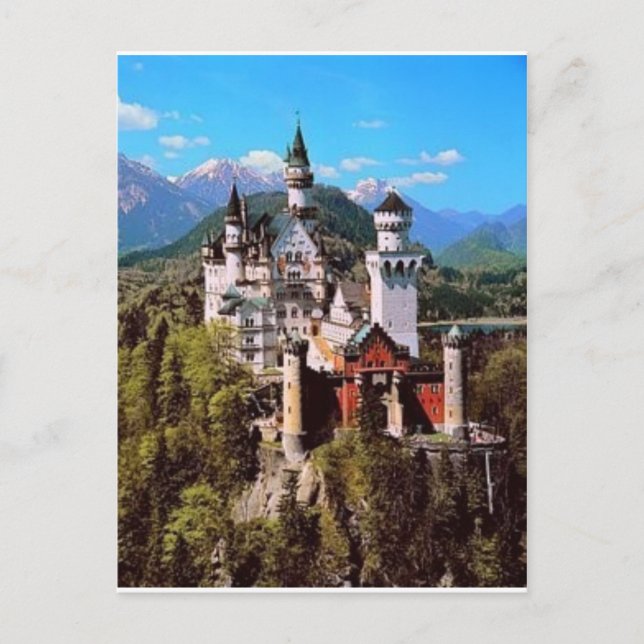 Postal castillo de Neuschwanstein - Alemania (Anverso)