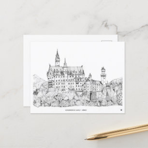 Postal Castillo de Neuschwanstein Alemania