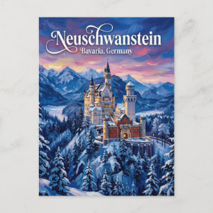 Postal Castillo de Neuschwanstein Alemania