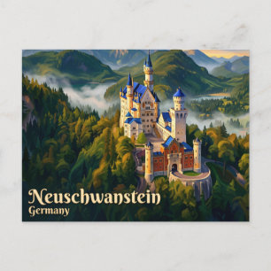 Postal Castillo de Neuschwanstein Alemania