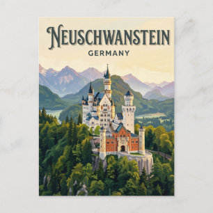 Postal Castillo de Neuschwanstein Alemania