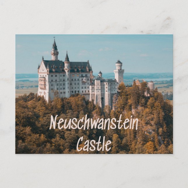 Postal Castillo de Neuschwanstein Alemania (Anverso)
