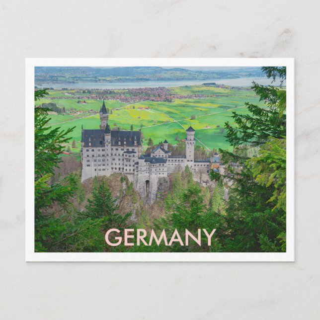 Postal Castillo de Neuschwanstein en Alemania (Anverso)