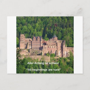 Postal Castillo de Neuschwanstein Frankfurt & Cita aleman
