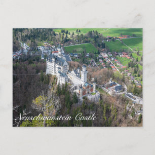 Postal Castillo de Neuschwanstein y Valle de los Alpes en