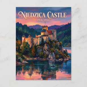 Postal Castillo de Niedzica (río Dunajec) Polonia