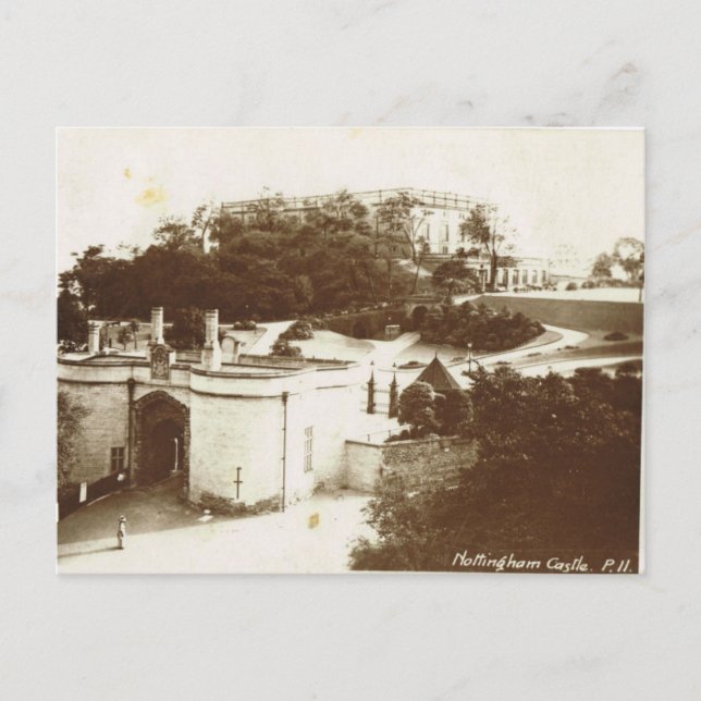 Postal Castillo de Nottingham, 1920 (Anverso)