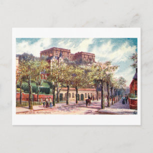 Postal Castillo de Nottingham antiguo