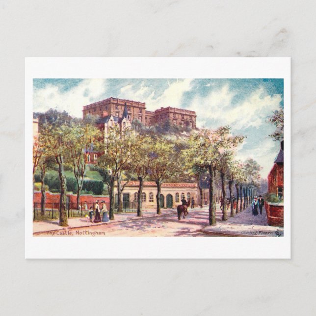 Postal Castillo de Nottingham antiguo (Anverso)