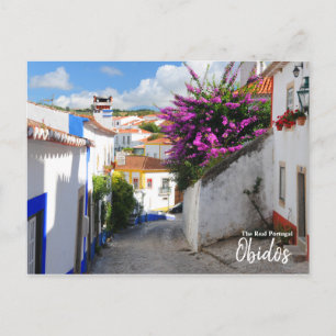 Postal Castillo de Obidos - El verdadero Portugal