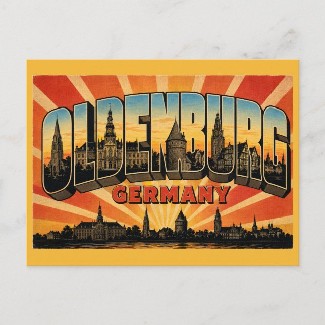Postal Castillo de Oldenburg Alemania (Anverso)