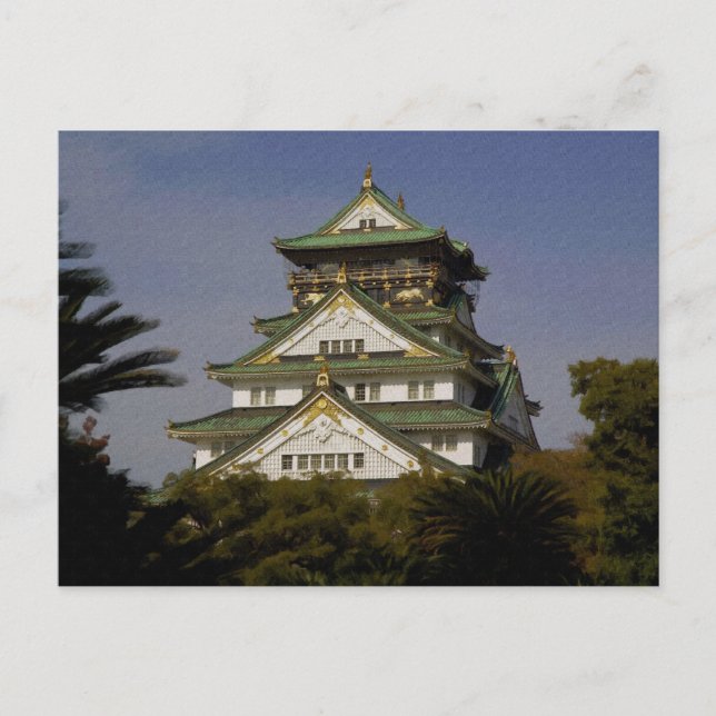 Postal Castillo de Osaka (Anverso)