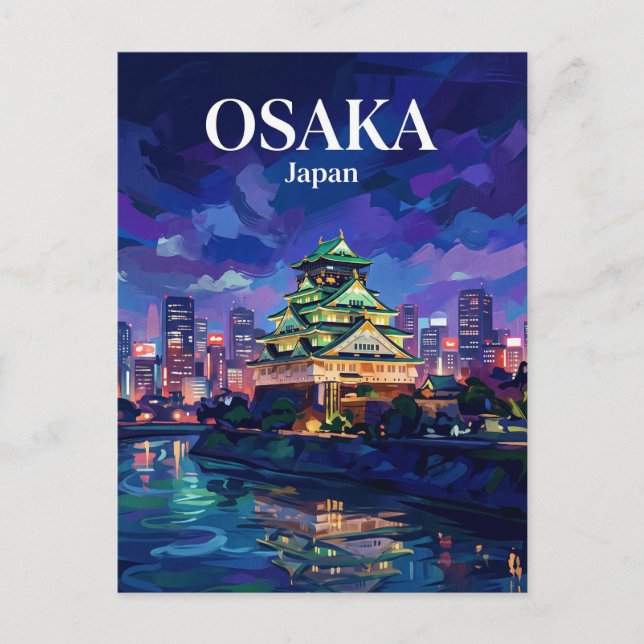 Postal Castillo de Osaka Japón (Anverso)