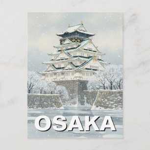 Postal Castillo de Osaka Japón