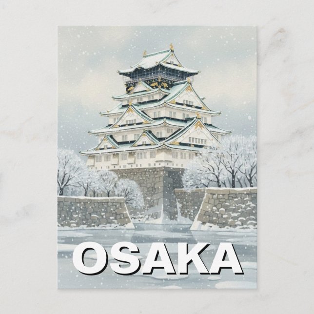 Postal Castillo de Osaka Japón (Anverso)