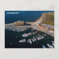 Castillo de Paphos postcard puerto medieval del fu