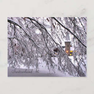 Postal Castillo De Postal, Árboles De Nieve En Suiza Luce