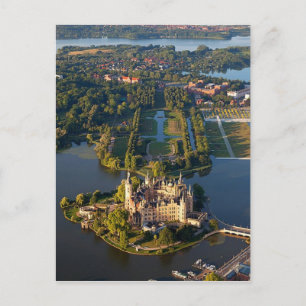 Postal Castillo de Postcard Schwerin (isla), Alemania