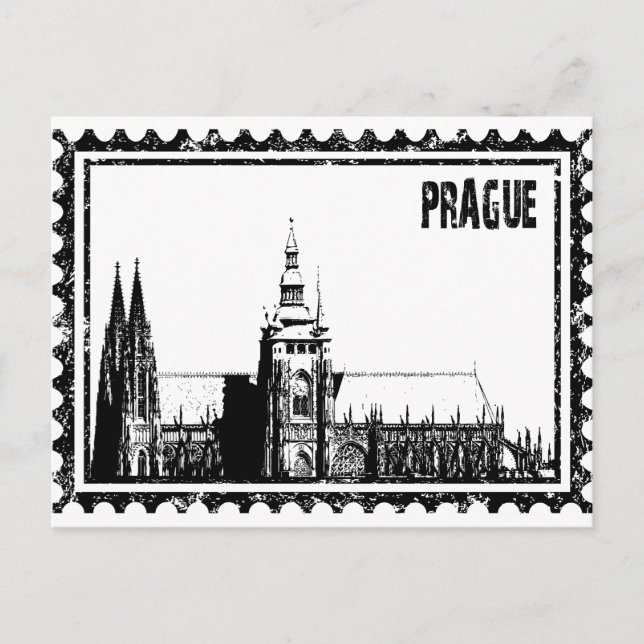Postal Castillo de Praga (Anverso)