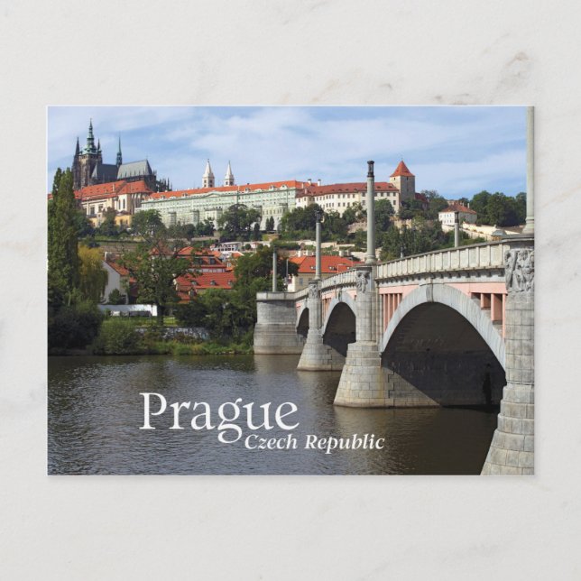 Postal Castillo de Praga, República Checa (Anverso)