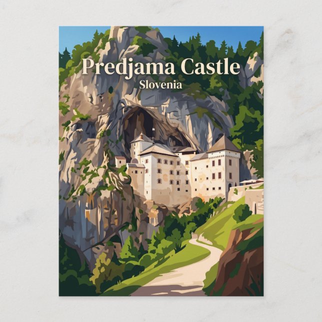 Postal Castillo de Predjama Eslovenia (Anverso)