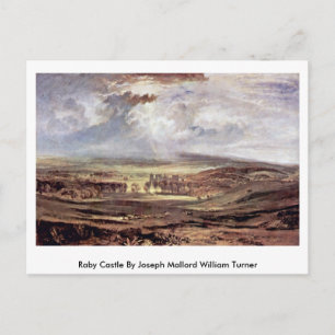 Postal Castillo de Raby por Joseph Mallord William Turner