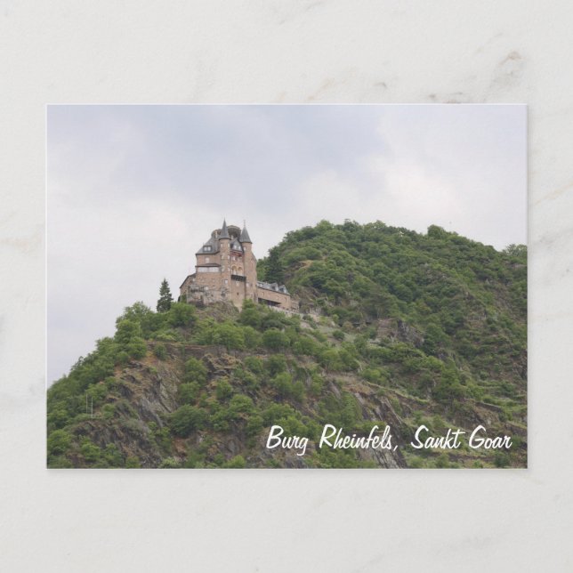 Postal Castillo de Rheinfels sobre Sankt Goar (Anverso)
