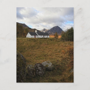 Postal Castillo de rock negro, Glencoe, Escocia