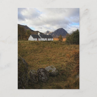 Postal Castillo de rock negro, Glencoe, Escocia