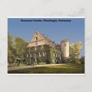 Postal Castillo de Rosenau, Thuringia, Alemania