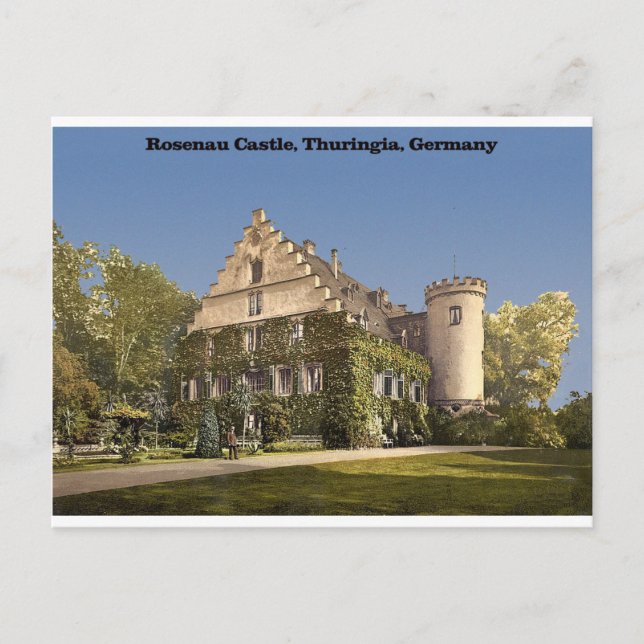 Postal Castillo de Rosenau, Thuringia, Alemania (Anverso)