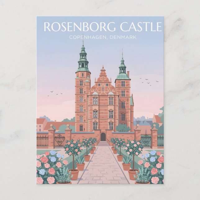 Postal Castillo de Rosenborg Tesoros Reales de Copenhague (Anverso)