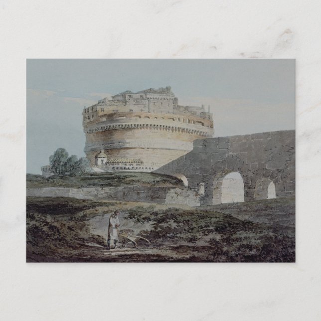 Postal Castillo de San Angelo, Roma (Anverso)