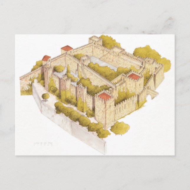 Postal Castillo de San Jorge. Lisboa Portugal (Anverso)