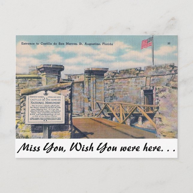 Postal Castillo de San Marcos (Anverso)