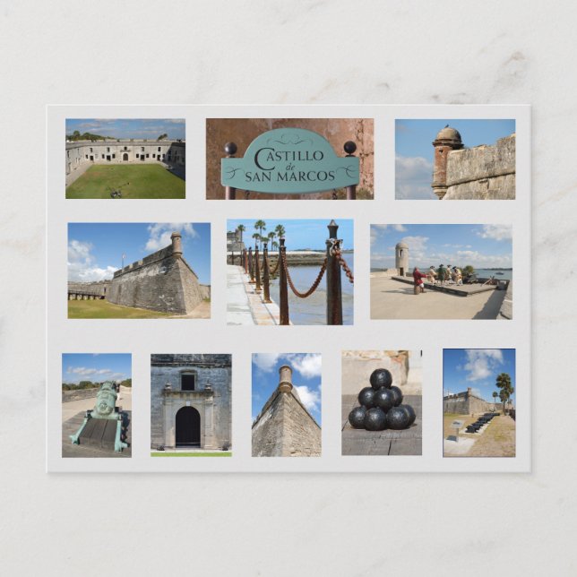 Postal Castillo de San Marcos Postcard St. Augustine, Fl. (Anverso)