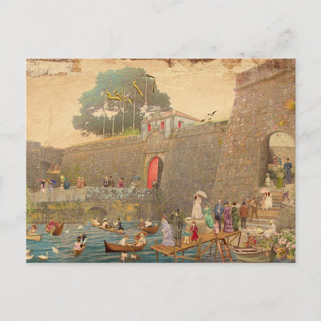 Postal Castillo de São Tiago. (Anverso)