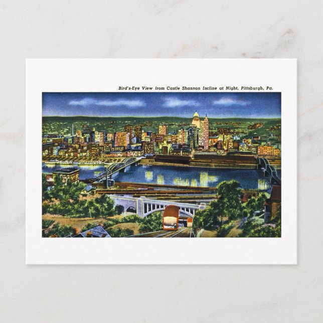Postal Castillo de Shannon Incline, Pittsburgh, PA (Anverso)