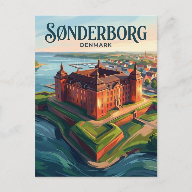 Postal Castillo de Sønderborg Dinamarca (Anverso)