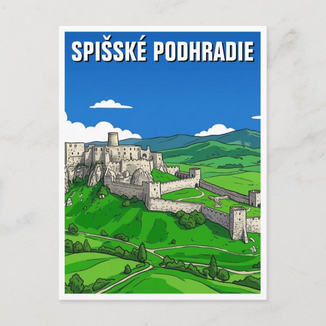 Postal Castillo de Spiš (Anverso)