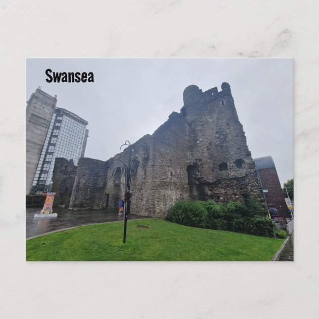 Postal Castillo de Swansea / Castell Abertawe (Anverso)